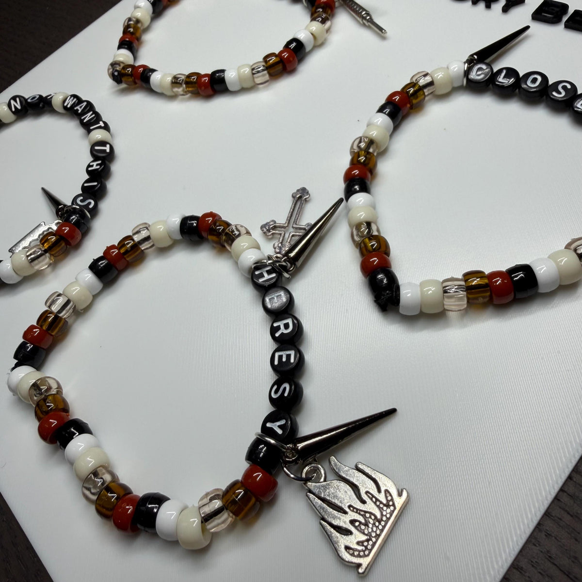 Nine Inch Nails inspired friendship bracelets