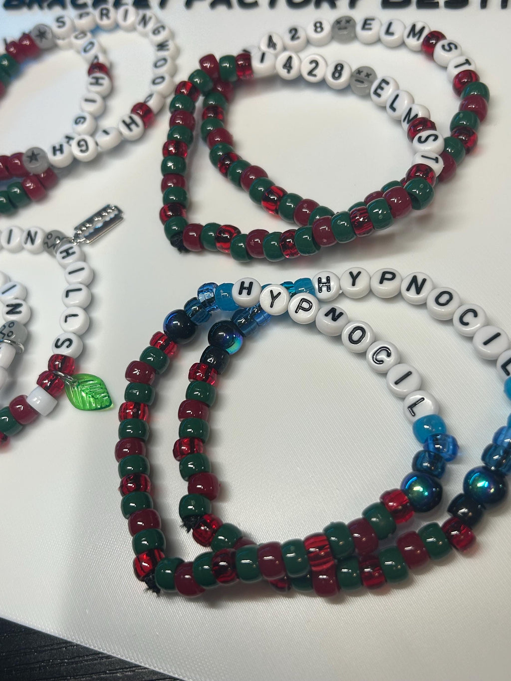 "A Nightmare On Elm St" inspired friendship bracelets