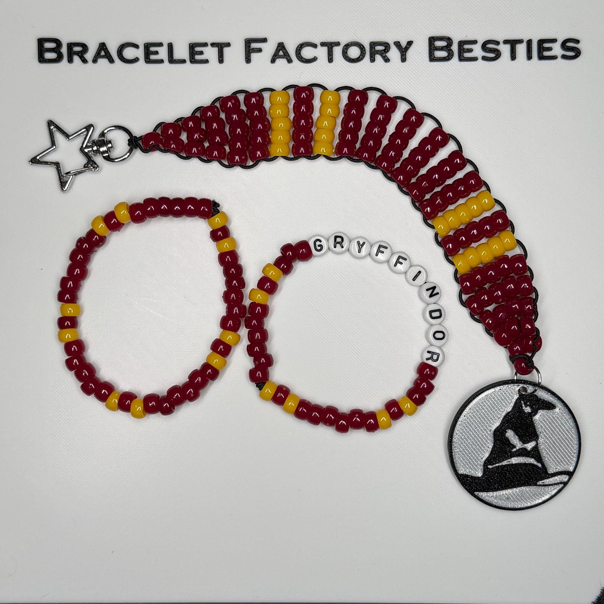 Hogwarts House Inspired Keychain & Friendship Bracelet sets!