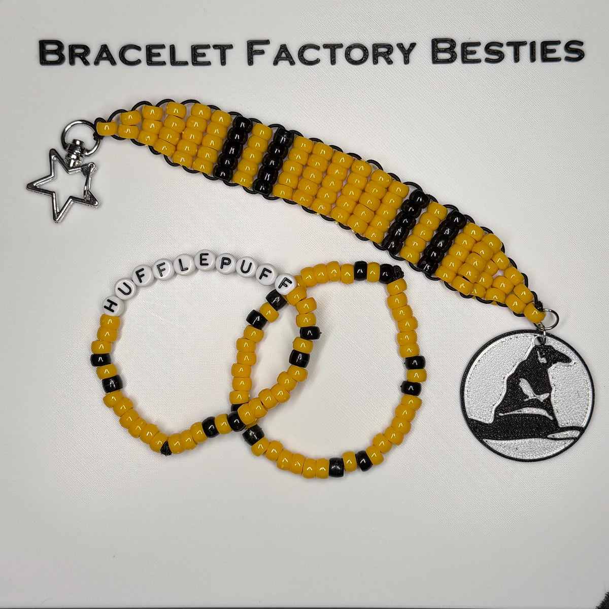 Hogwarts House Inspired Keychain & Friendship Bracelet sets!