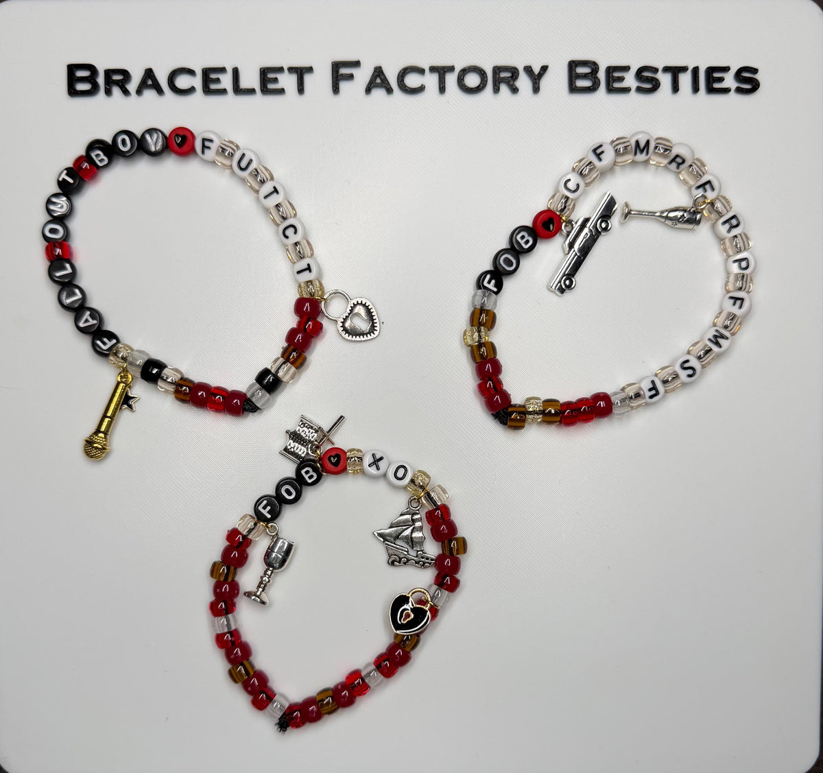 Fall Out Boy friendship bracelets (From Under The Cork Tree)