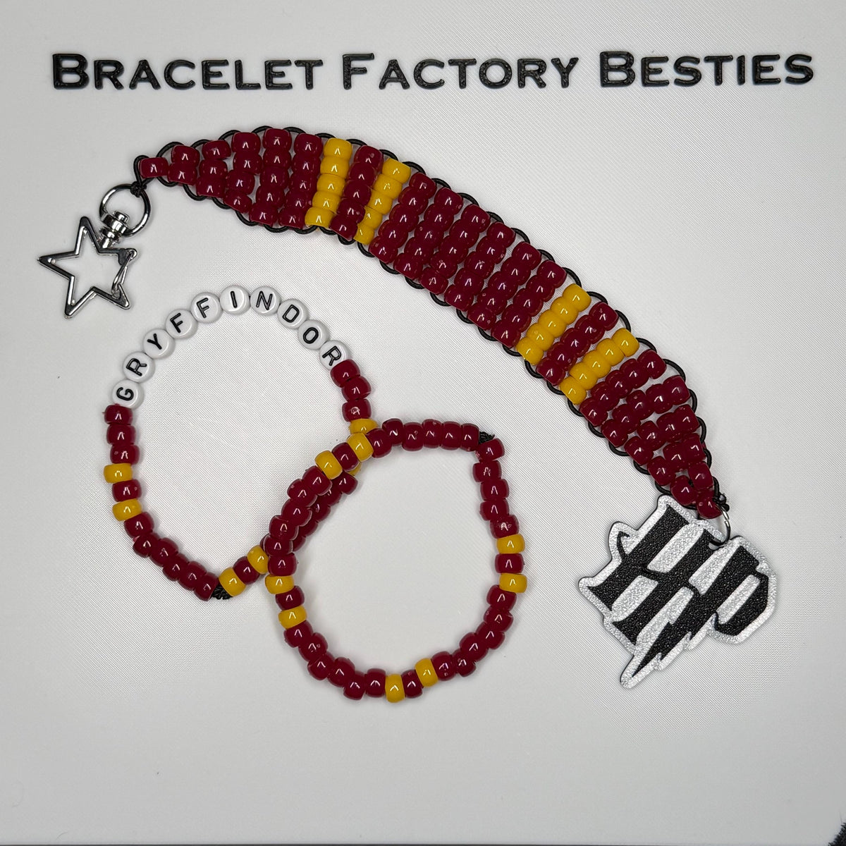 Hogwarts House Inspired Keychain & Friendship Bracelet sets!