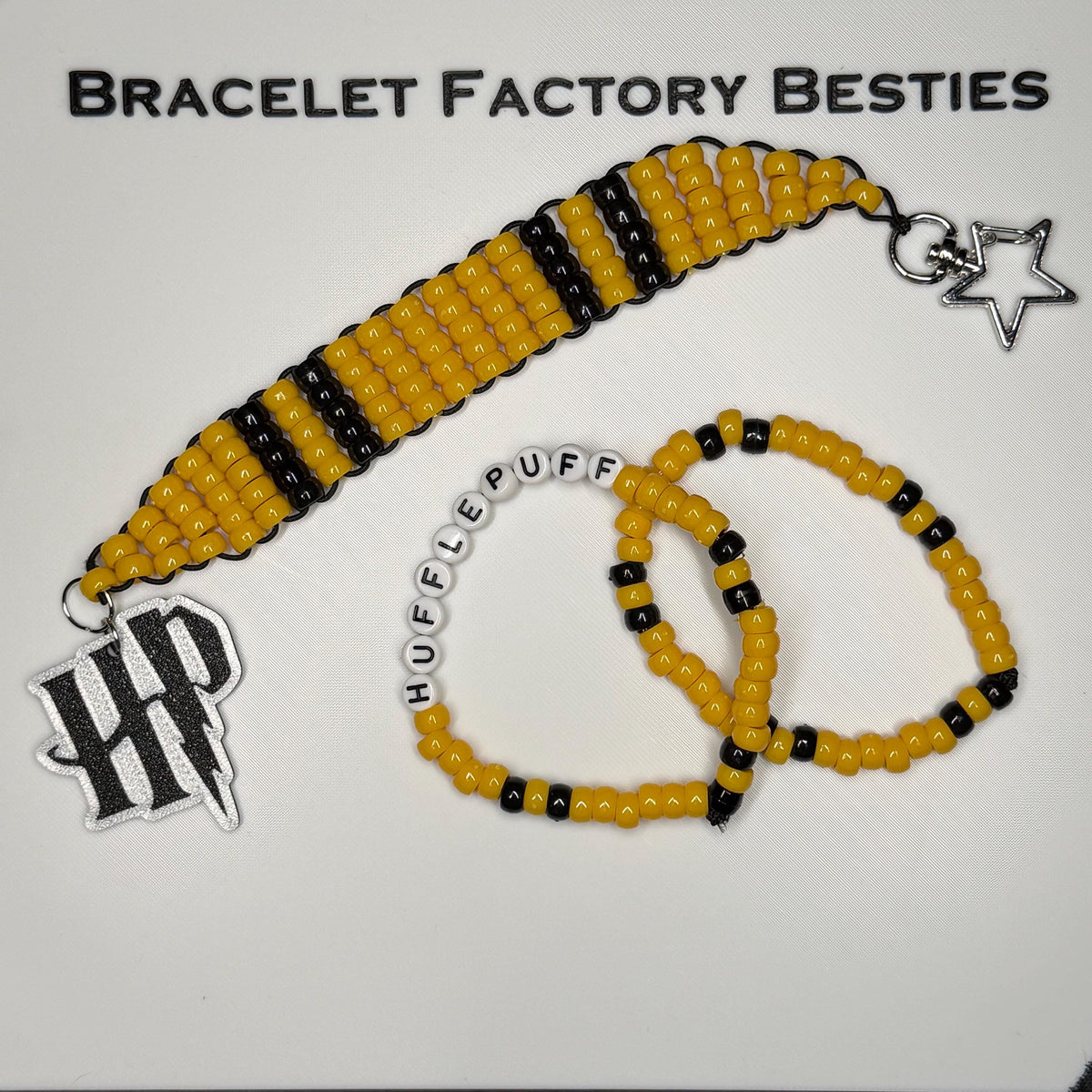 Hogwarts House Inspired Keychain & Friendship Bracelet sets!