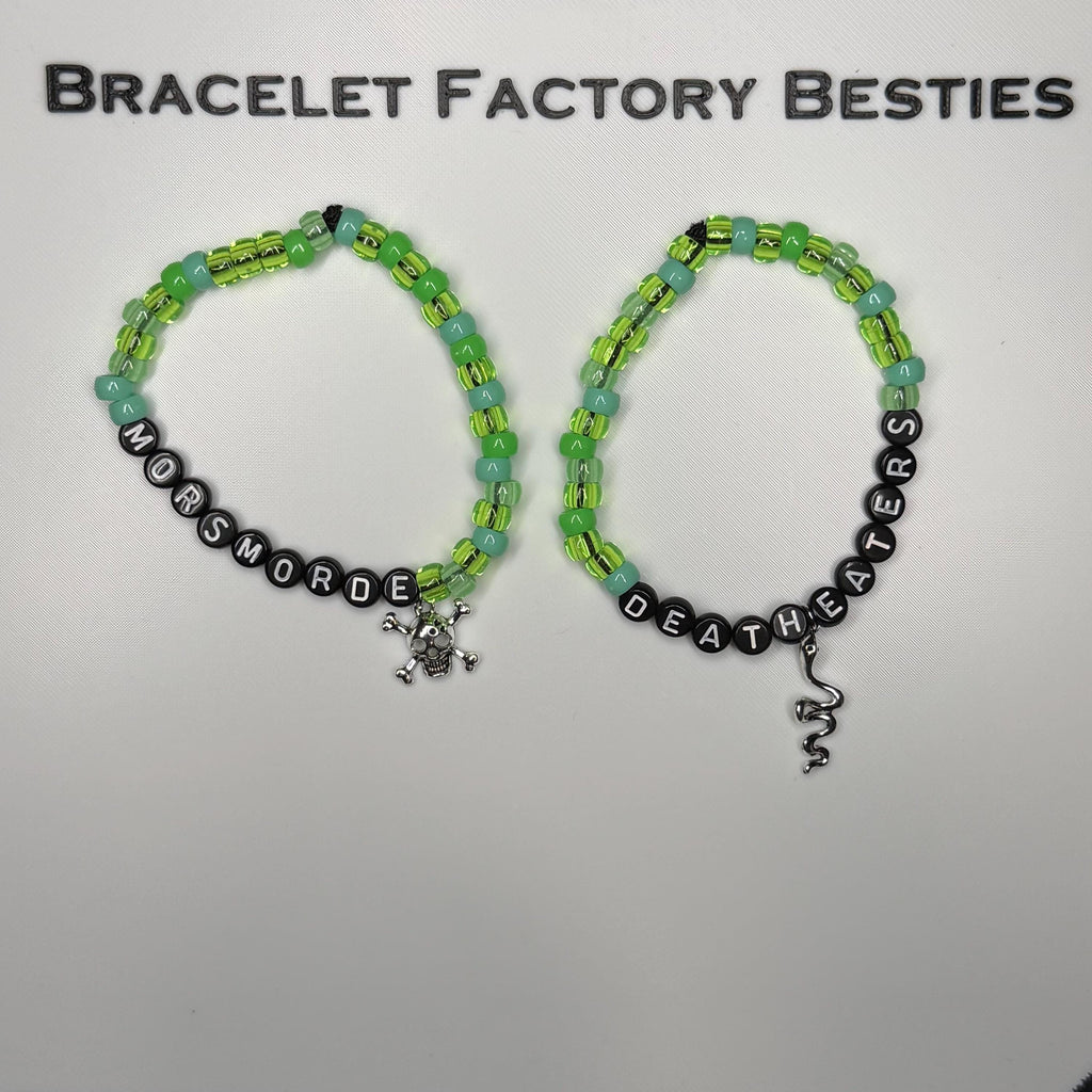 HP Inspired - Death Eaters / “MORSMORDE” Keychain & Friendship Bracelet Set!