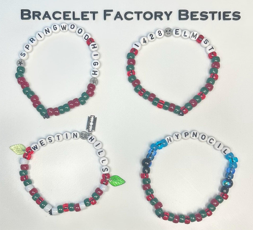 "A Nightmare On Elm St" inspired friendship bracelets