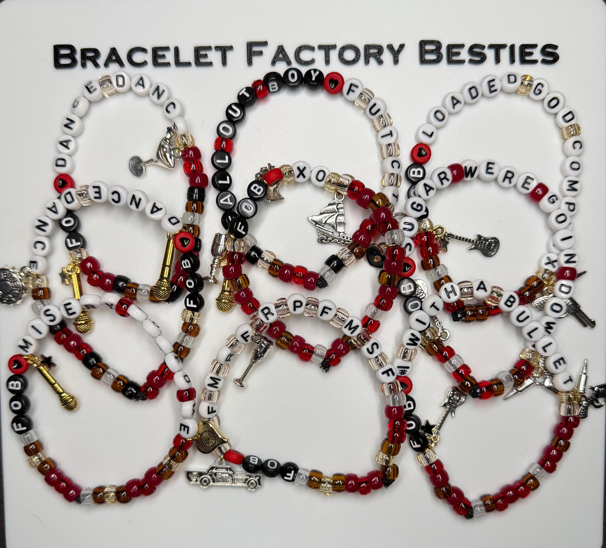 Fall Out Boy friendship bracelets (From Under The Cork Tree)