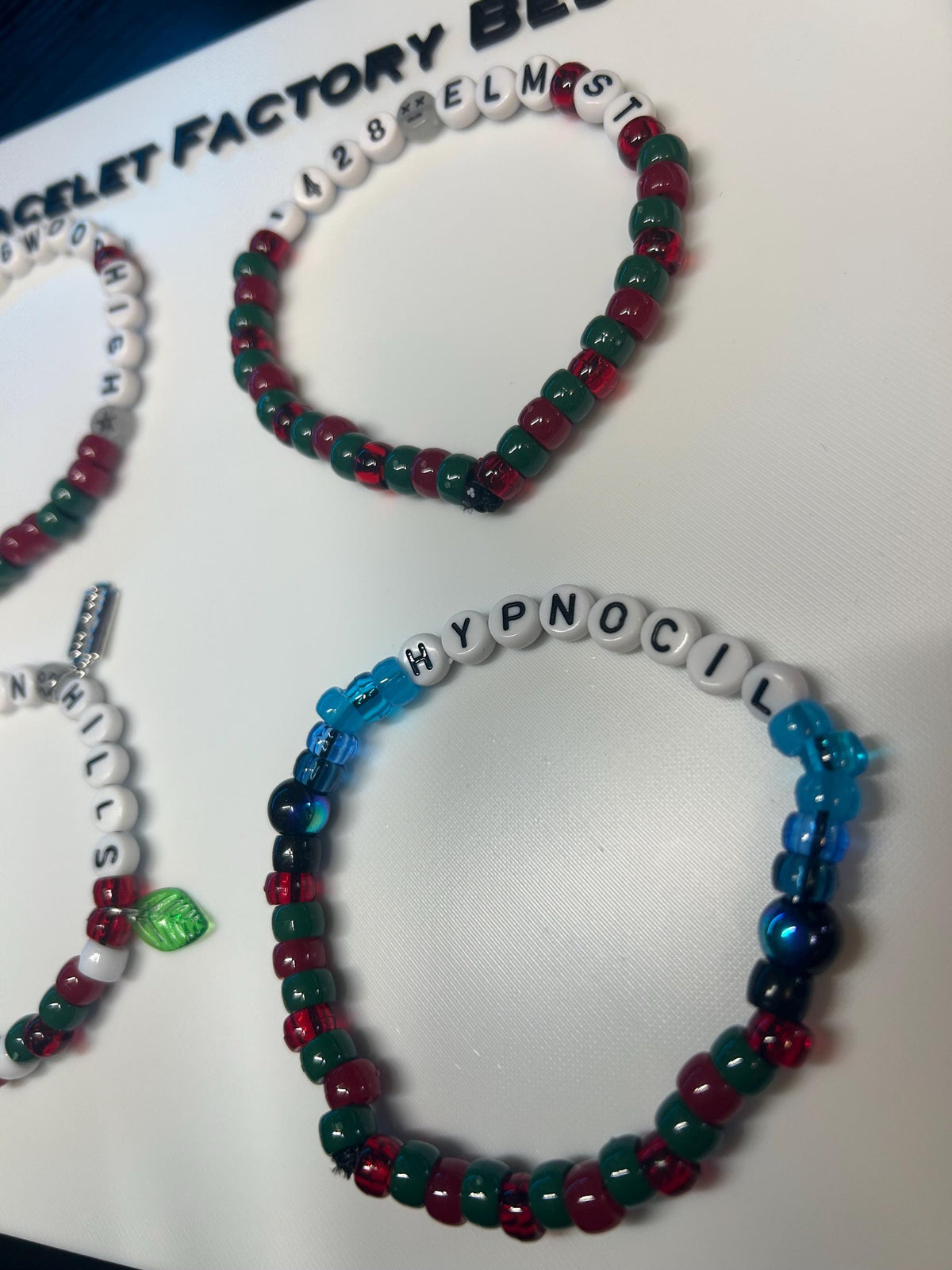 "A Nightmare On Elm St" inspired friendship bracelets