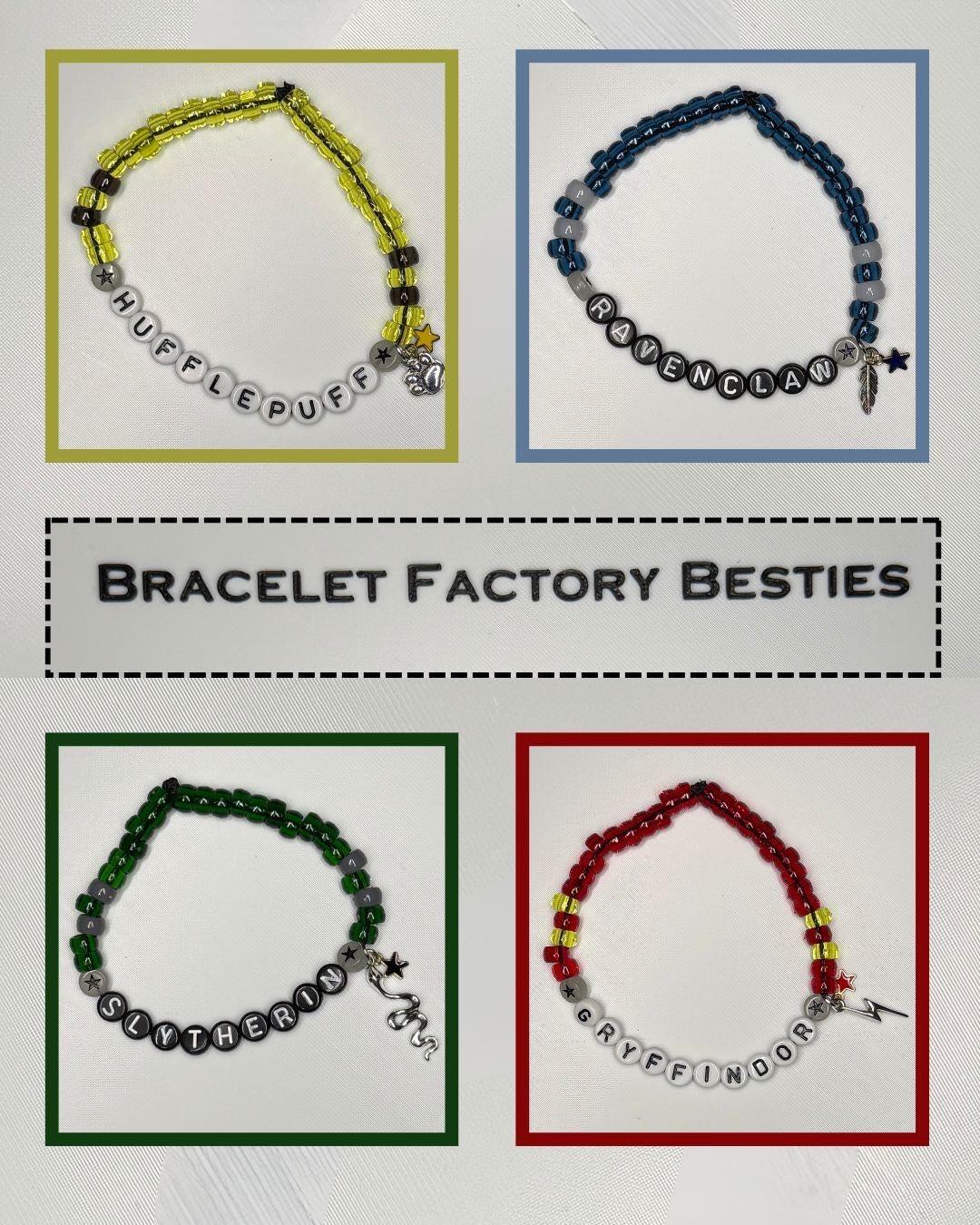 Harry potter Themed - Hogwarts House inspired friendship bracelets!