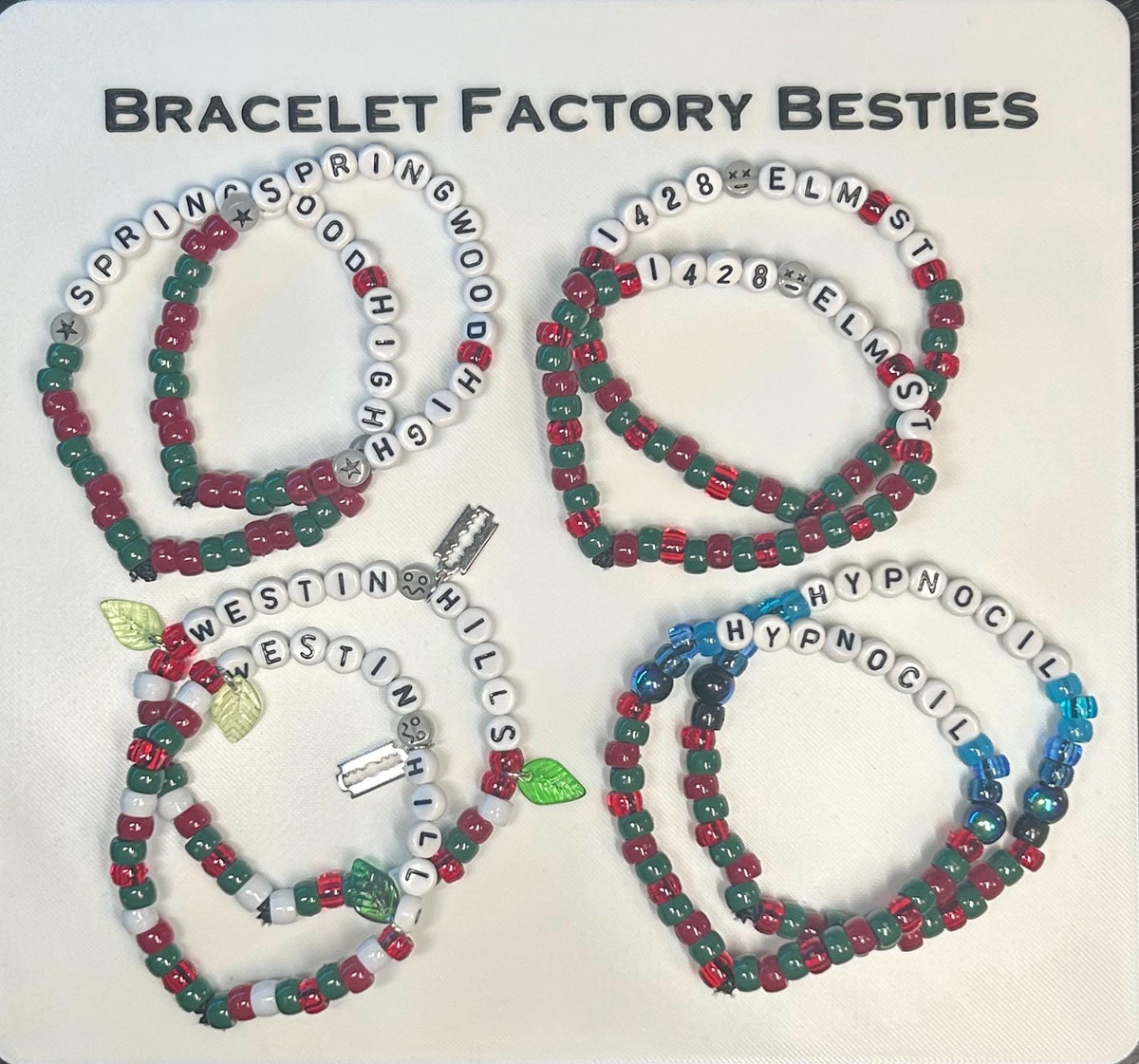 "A Nightmare On Elm St" inspired friendship bracelets